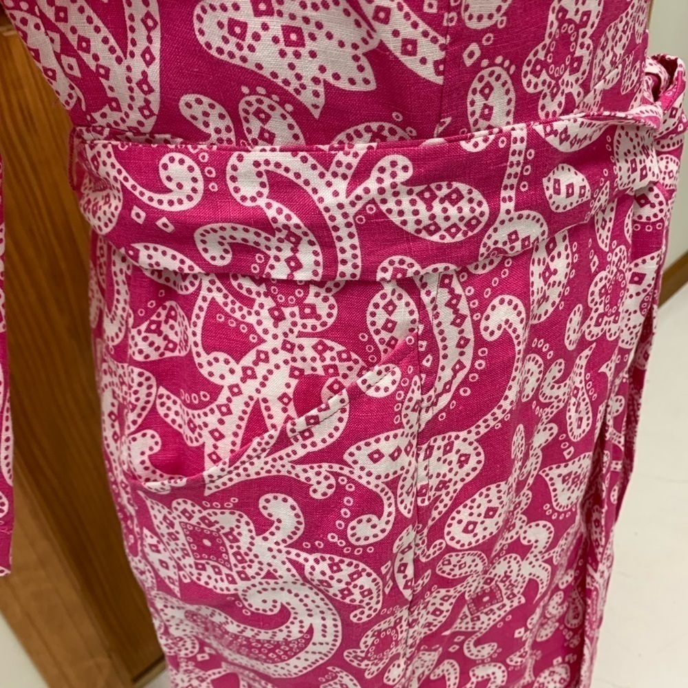 BODEN 💯 linen dress petite 10P 21in pit L-33in side zip side pockets #easter - Picture 7 of 7